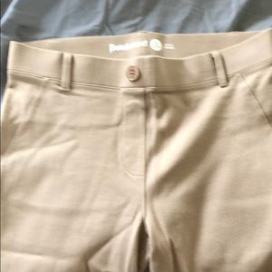 Betabrand khaki boot cut pants